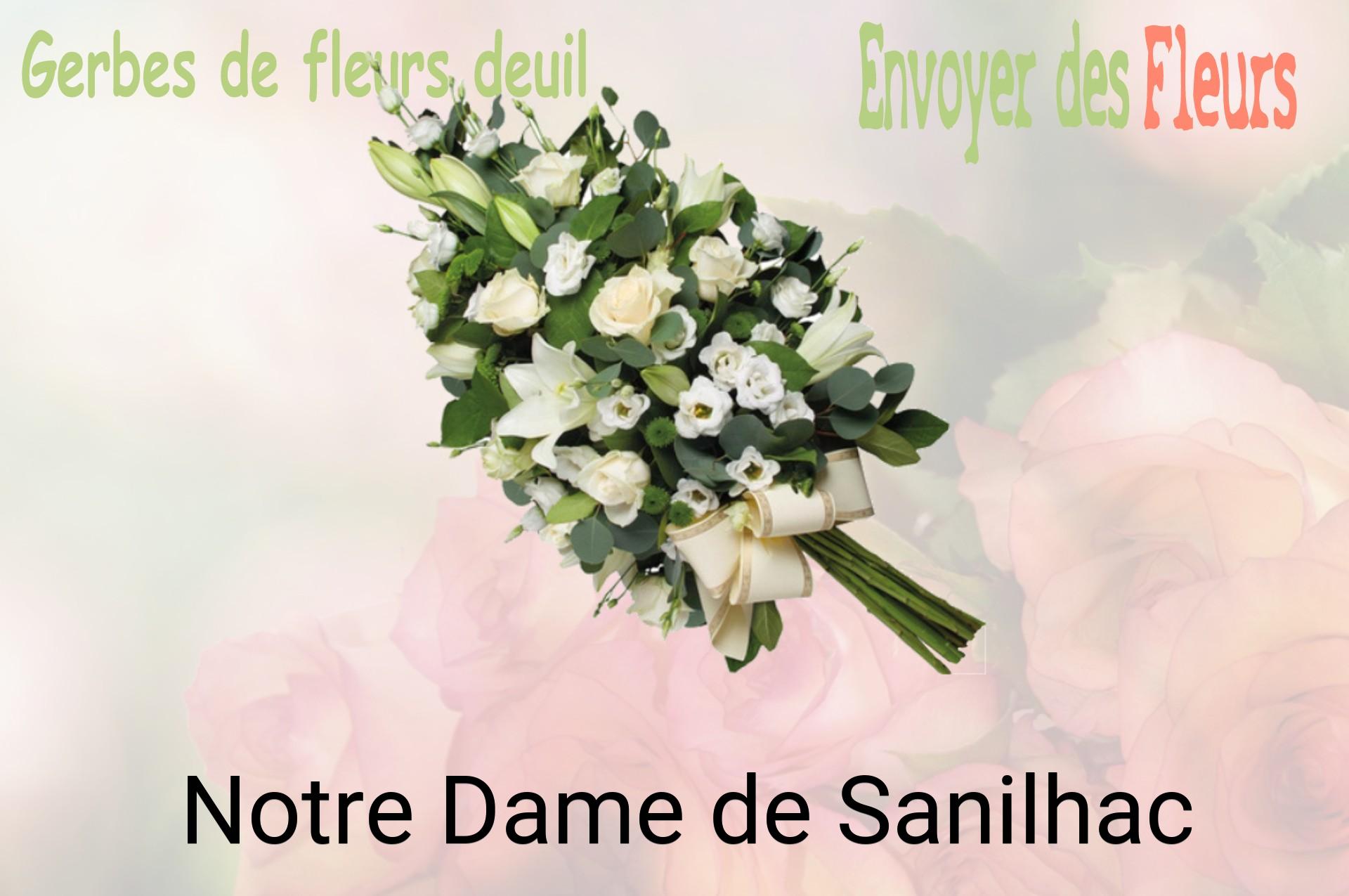 Gerbe de fleurs de deuil livrée à Notre-Dame-de-Sanilhac